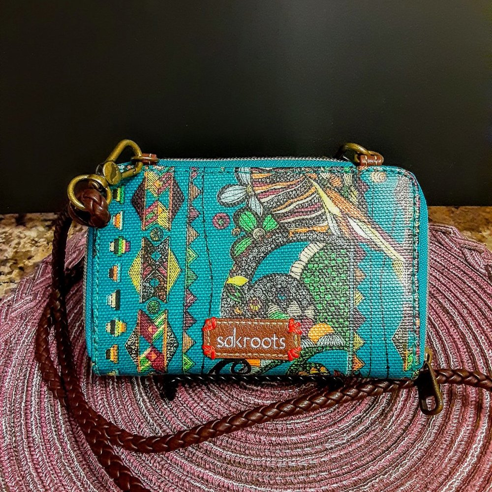 Sakroots Crossbody/Wallet, Owl Design